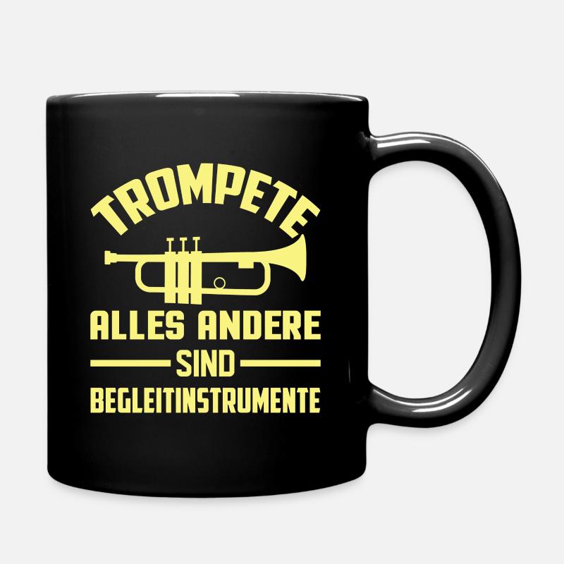 Trompete - Tasse einfarbig - Schwarz