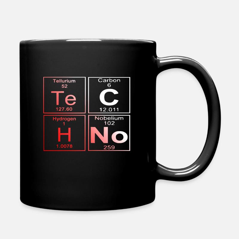 Techno Elemente T-Shirt Periodensystem der Element - Tasse einfarbig - Schwarz