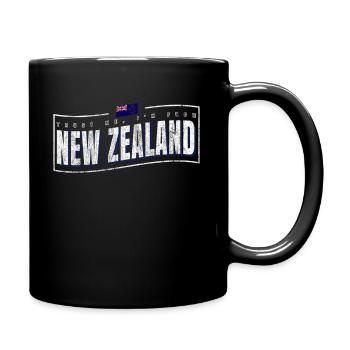 Neuseeland - Tasse einfarbig - Schwarz - Rechts