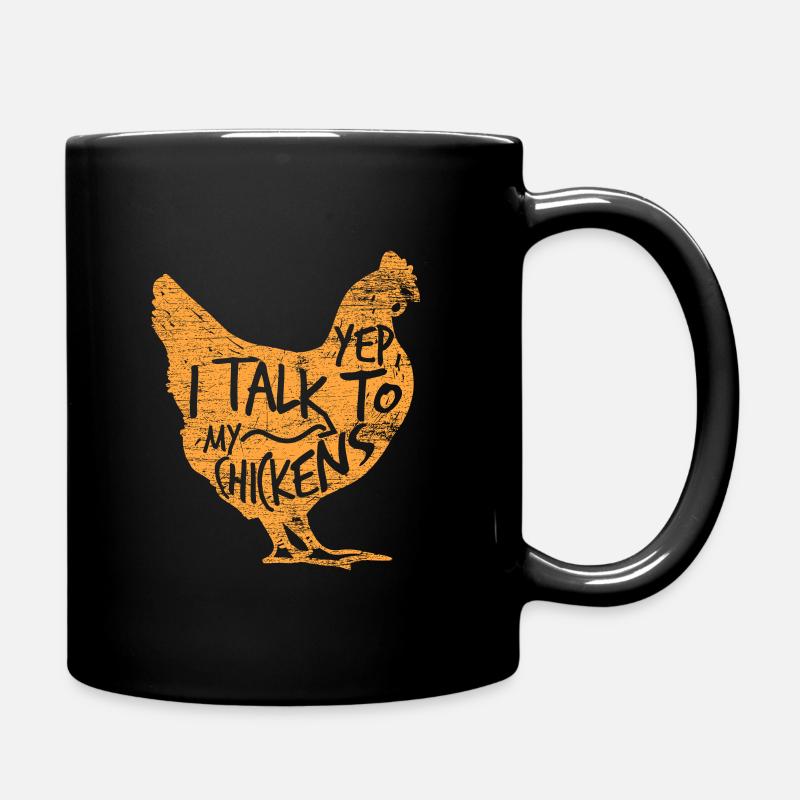 Huhn - Tasse einfarbig - Schwarz
