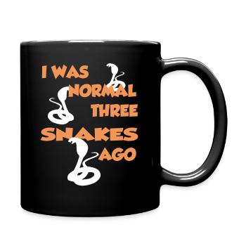 I Was Normal Three Snakes Ago - Snake Tee Shirt - Mug uni - noir - Droite