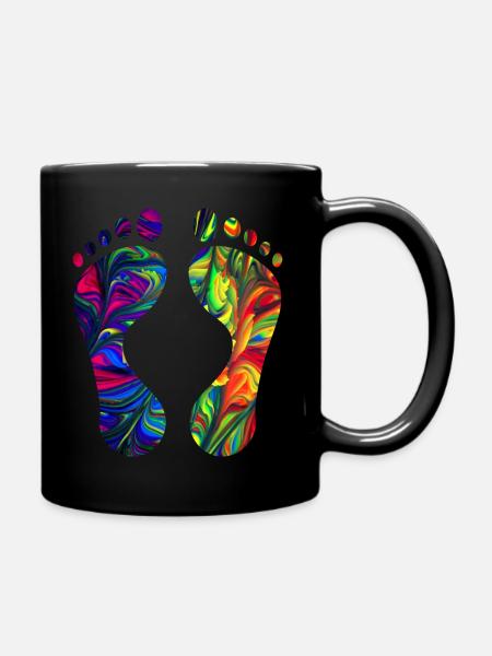 Füße - Tasse einfarbig - Schwarz