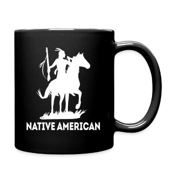 cool Indian chief - Full Colour Mug - black - Right