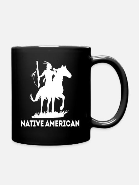 cooler Indianer Häuptling - Tasse einfarbig - Schwarz