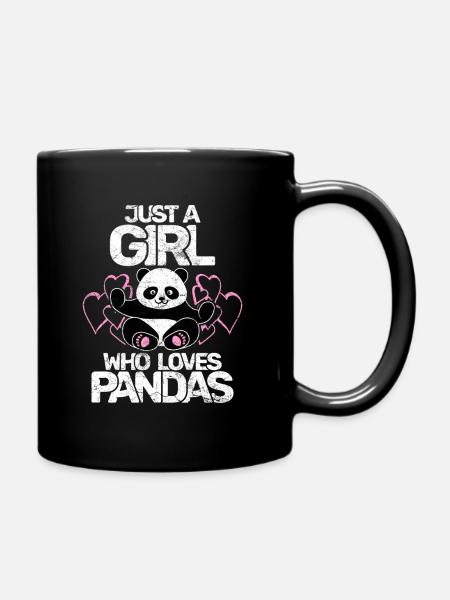 Panda - Tasse einfarbig - Schwarz