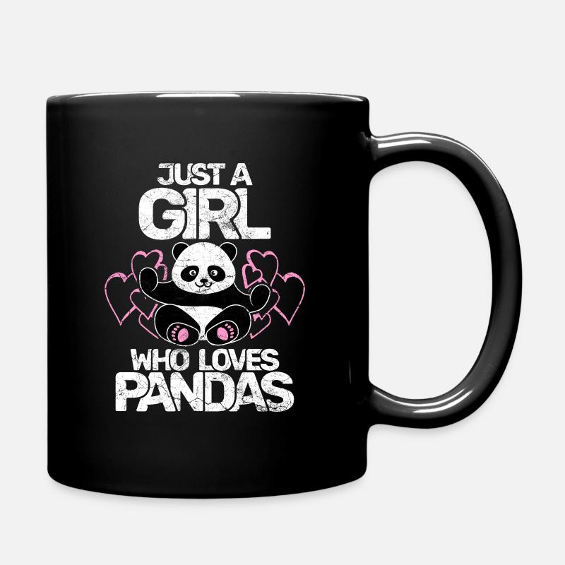 Panda - Tasse einfarbig - Schwarz
