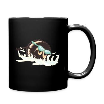 Floating biscuit - Full Colour Mug - black - Right