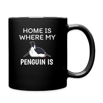manchot - Mug uni - noir - Droite