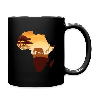 Africa animals elephants - Full Colour Mug - black - Right