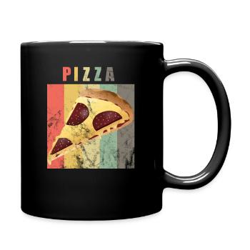 Pizza - Mug uni - noir - Droite