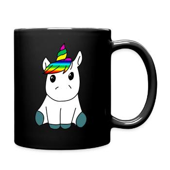Douce licorne - Mug uni - noir - Droite
