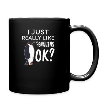 manchot - Mug uni - noir - Droite