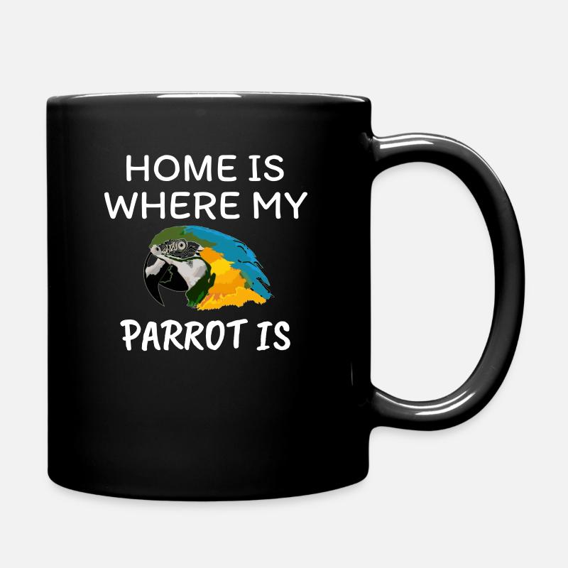 Papagei - Tasse einfarbig - Schwarz
