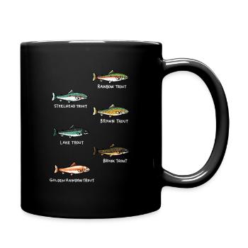 Pêche au poisson | Idée cadeau pêche de poissons - Mug uni - noir - Droite