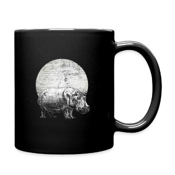 Hippo - Tasse einfarbig - Schwarz - Rechts