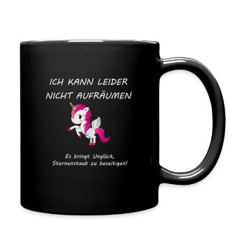 Unicorn Stardust Clean Up Gift - Full Colour Mug - black - Right