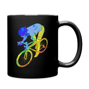 Bicycle Road Bike Cycling Sport Fitness - Full Colour Mug - black - Right