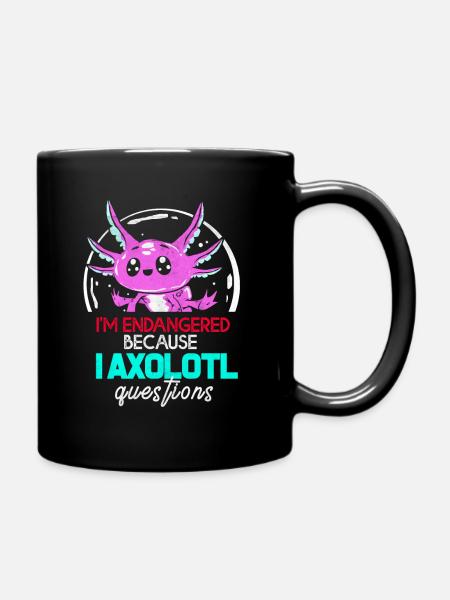 axolotl - Full Colour Mug - black