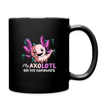 Axolotl Reptile Salamandre Aquarium Kawaii Lurch - Mug uni - noir - Droite