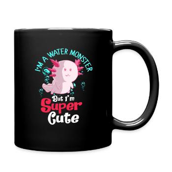 Axolotl Reptile Salamander Aquarium Kawaii Lurch - Full Colour Mug - black - Right