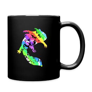 Axolotl Reptil Salamander Aquarium Kawaii Lurch - Tasse einfarbig - Schwarz - Rechts