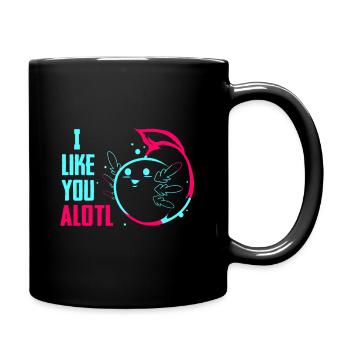 Axolotl Reptile Salamandre Aquarium Kawaii Lurch - Mug uni - noir - Droite
