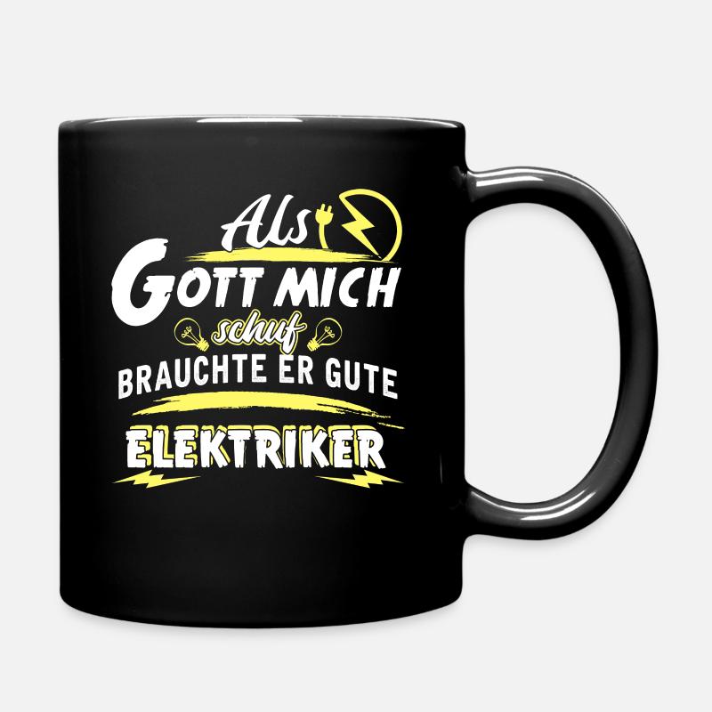Elektriker - Tasse einfarbig - Schwarz