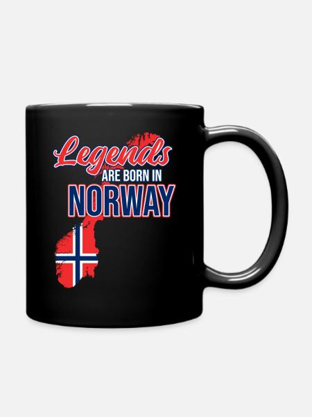 Norwegen - Tasse einfarbig - Schwarz