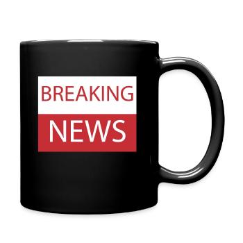 BREAKING NEWS - Tasse einfarbig - Schwarz - Rechts