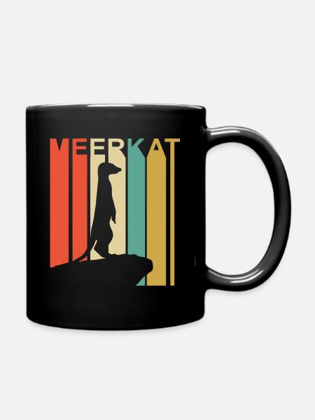 Erdmännchen - Tasse einfarbig - Schwarz