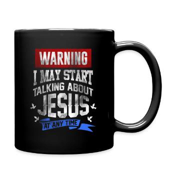 Jesus Christ Cross God Gift - Full Colour Mug - black - Right