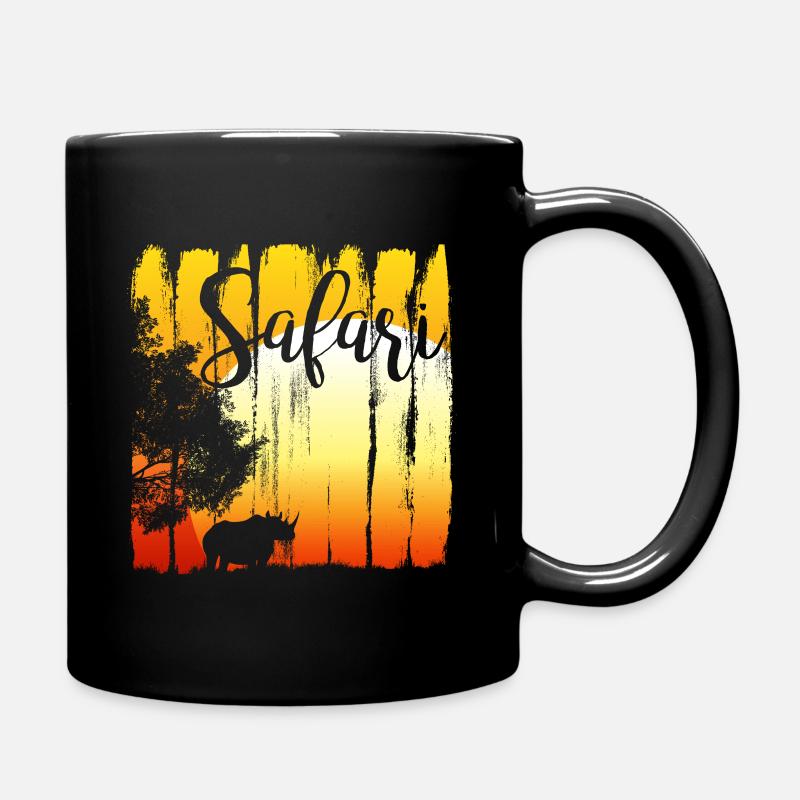 Nashorn Afrika - Tasse einfarbig - Schwarz