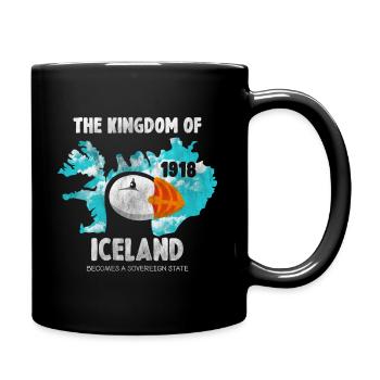 Puffin Island Papagei Taucher Vogel Nord Geschenk - Tasse einfarbig - Schwarz - Rechts