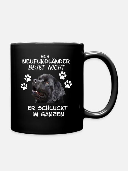 Newfoundland dog - Full Colour Mug - black