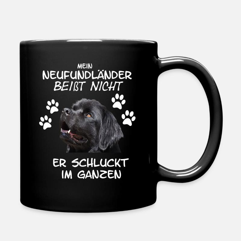 Neufundländer Hund - Tasse einfarbig - Schwarz