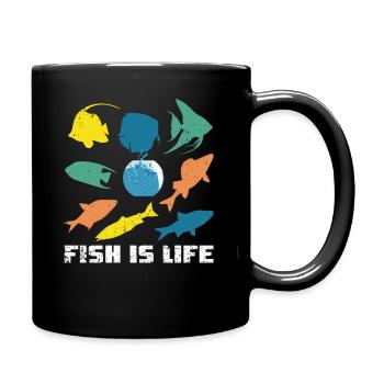 Aquarium Aquarium Leben - Tasse einfarbig - Schwarz - Rechts