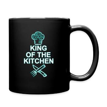 King of the Kitchen Chef Chef Gift Chef's Hat - Full Colour Mug - black - Right