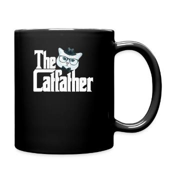 The Cat Father Shirt Cats Dad Cats Lover - Full Colour Mug - black - Right