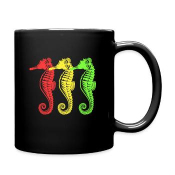 Seahorse - Full Colour Mug - black - Right
