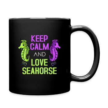 Seepferd - Tasse einfarbig - Schwarz - Rechts