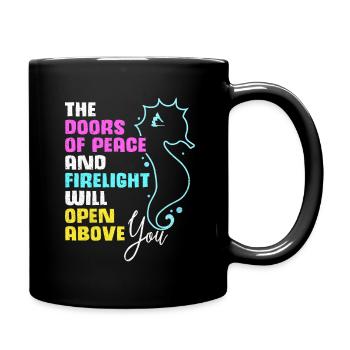 Seepferd - Tasse einfarbig - Schwarz - Rechts