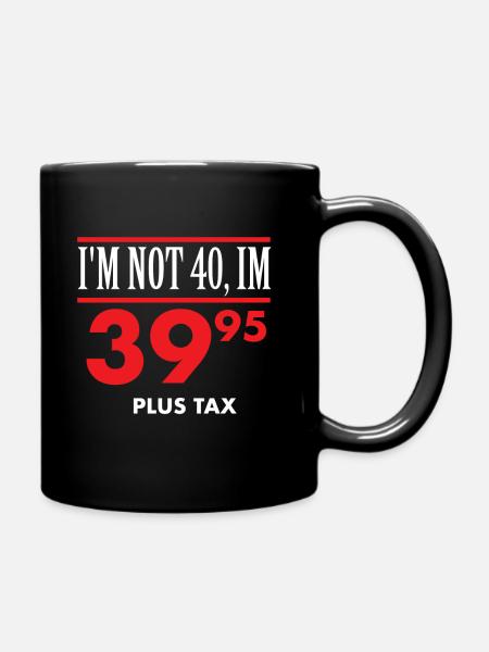 40th birthday - Full Colour Mug - black
