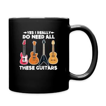 XASTY All Guitar Rock Music Instrument Shirt - Full Colour Mug - black - Right