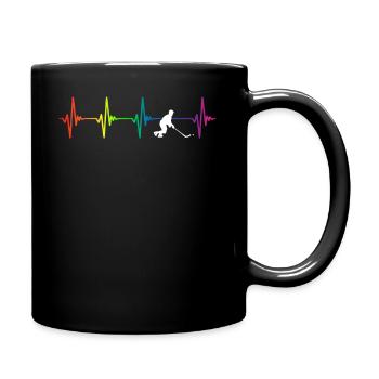 Bandy Rainbow Heartbeat - Tasse einfarbig - Schwarz - Rechts
