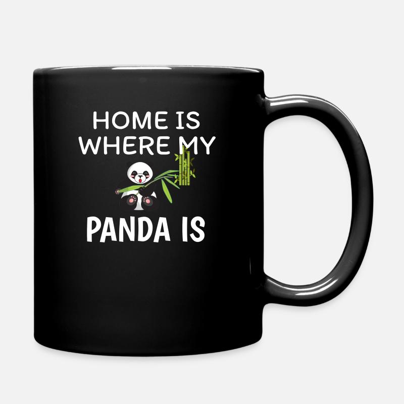 Panda - Tasse einfarbig - Schwarz