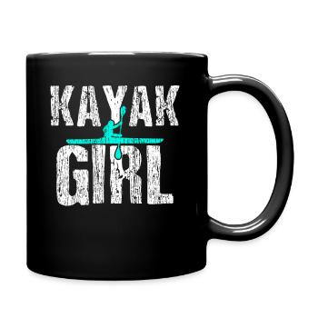 Kayak kayak kayak girl - Full Colour Mug - black - Right