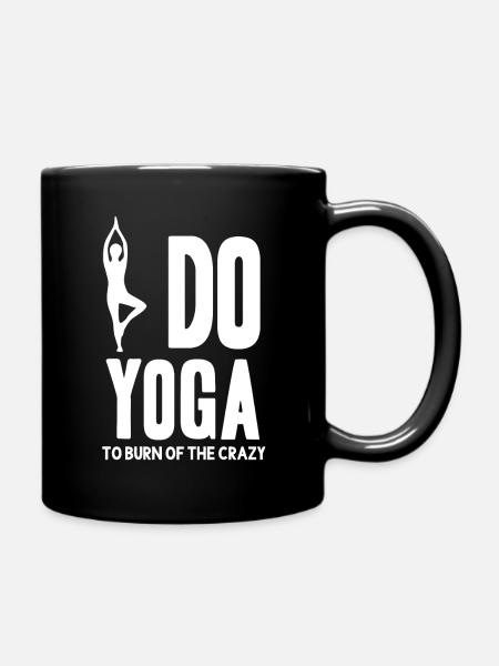 Funny Yoga - Shirt - Full Colour Mug - black