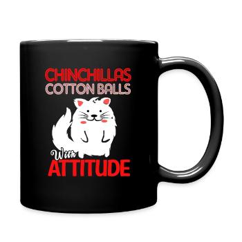 Chinchilla Geschenk Südamerika Nagetier Haustier - Tasse einfarbig - Schwarz - Rechts