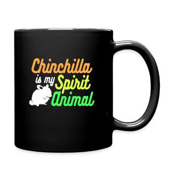 Chinchilla Geschenk Südamerika Nagetier Haustier - Tasse einfarbig - Schwarz - Rechts