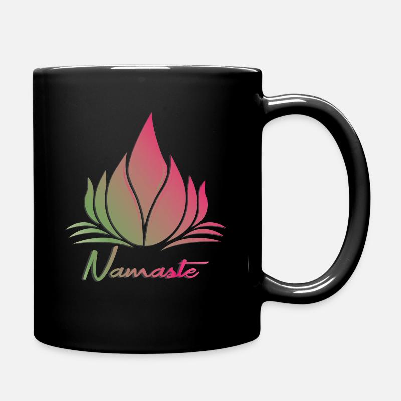 Namaste Geschenk Entspannung Zen Hindi Yoga - Tasse einfarbig - Schwarz